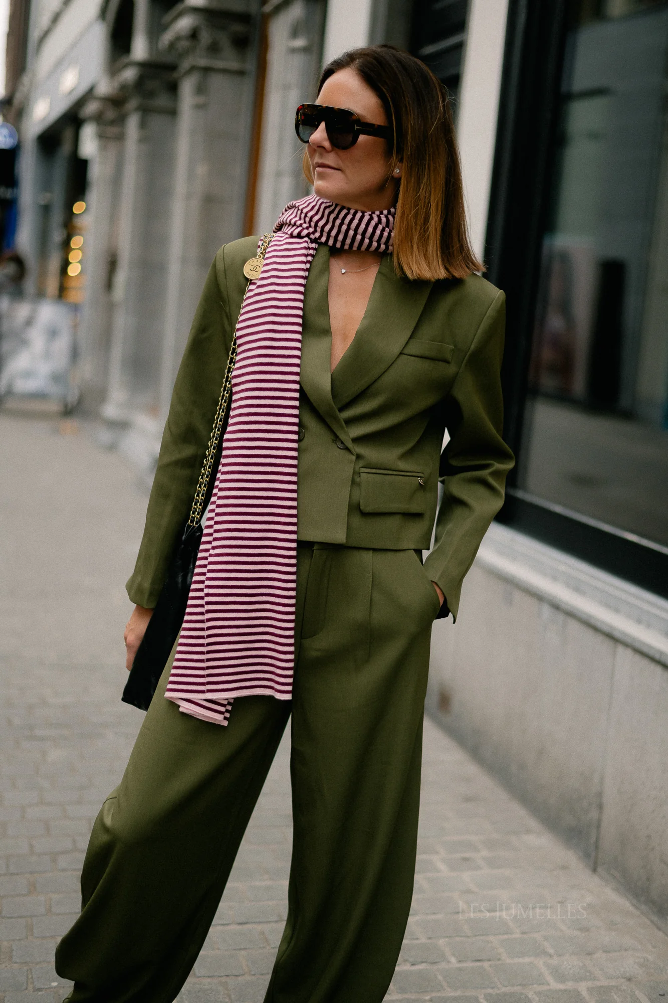 Donna cropped blazer khaki - Image 7